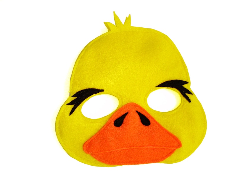 Children's Barnyard Animal DUCK Felt Mask image 0