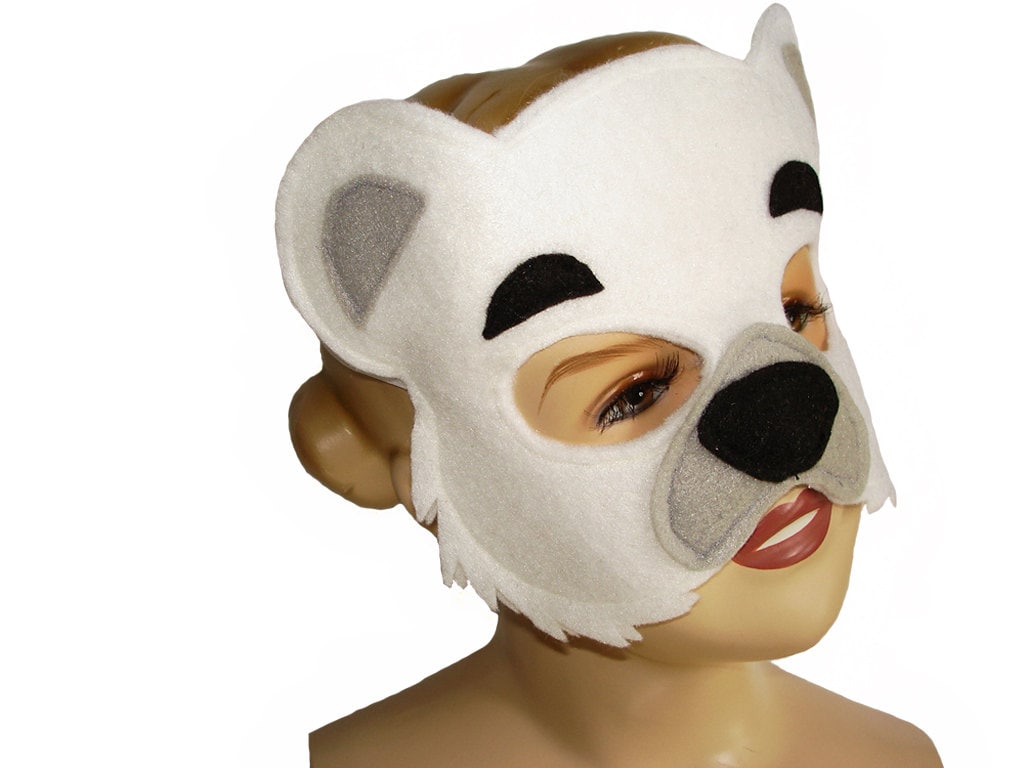 POLAR Bear Felt Mask for Children Etsy
