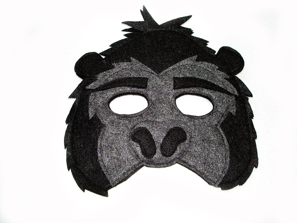Masque pour enfant Animaux de la jungle 2 pièces - MegaCrea Ref 4825
