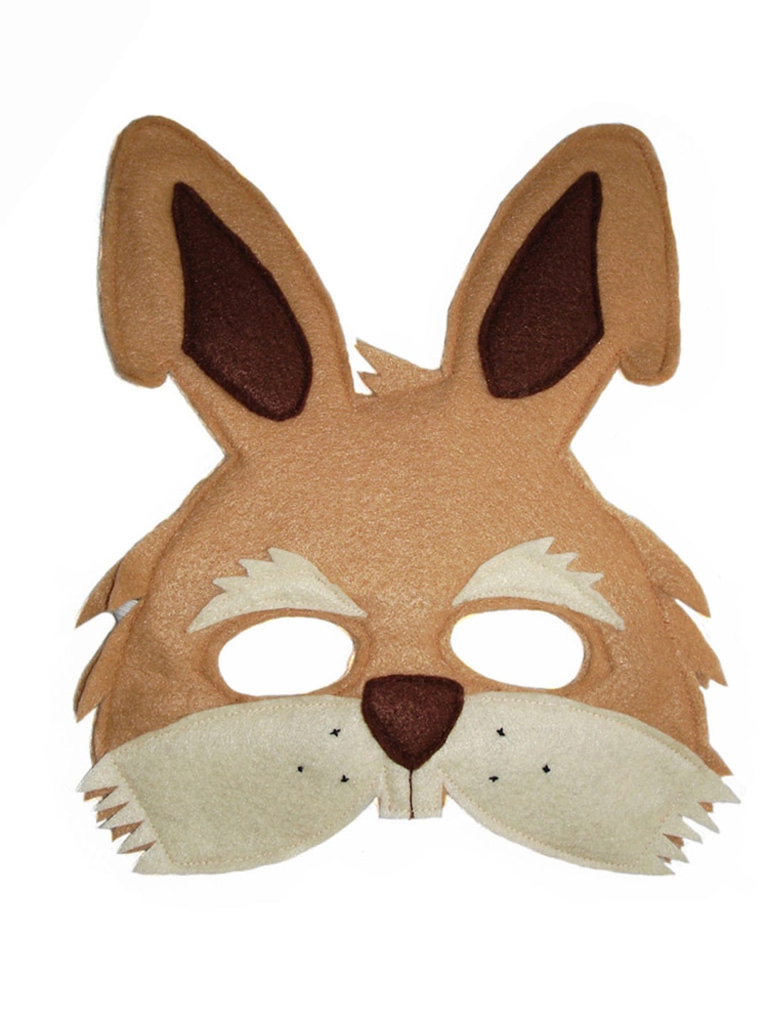 Children's Brown RABBIT Felt Mask - Etsy