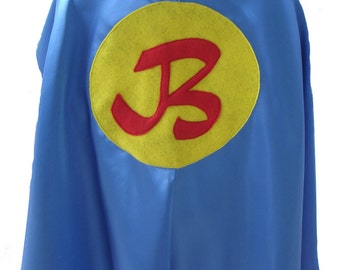 Childrens Custom Personalized Superhero Double Sided Birthday Kids Cape