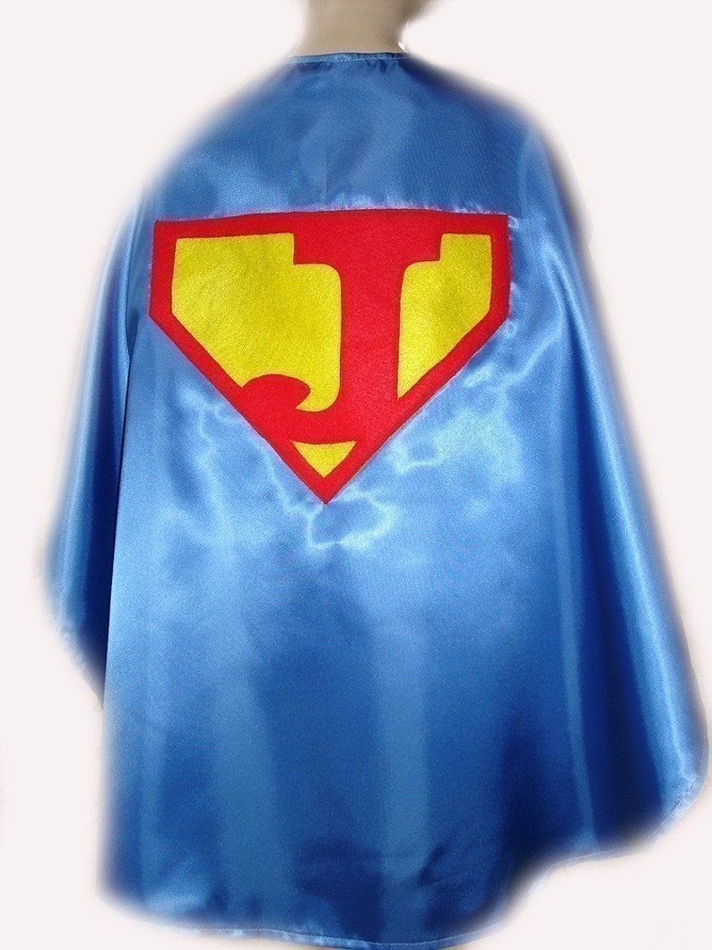 Children's Custom Made Handmade Superhero Personalized Initial Kids Cape for Boys and Girls image 4