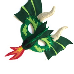 DRAGON Felt Animal Mask, Tail and Wings Set for Children - Etsy