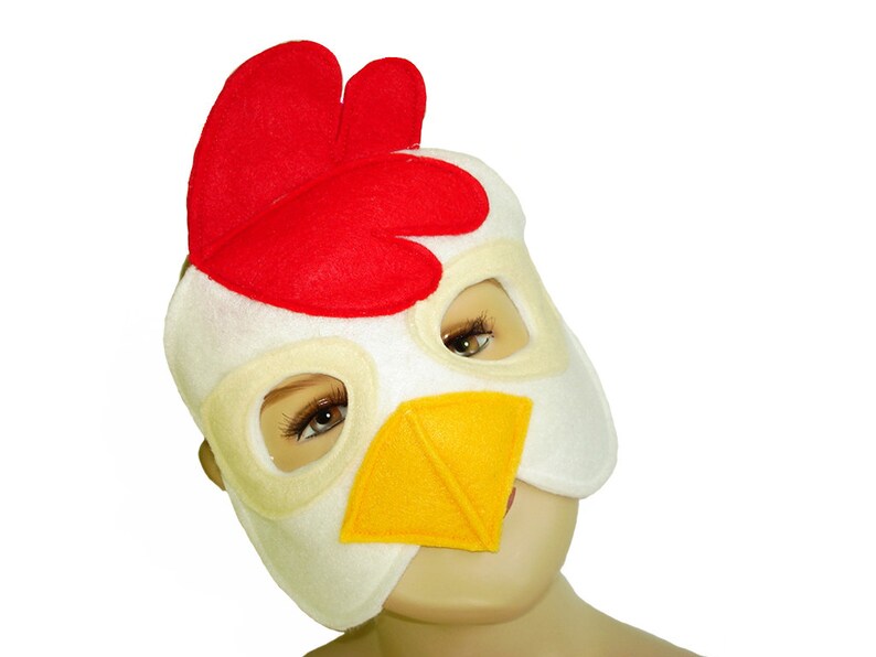 Children's CHICKEN Farm Animal Felt Mask Etsy