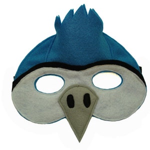 Children&#39;s Blue Jay Bird Felt Mask
