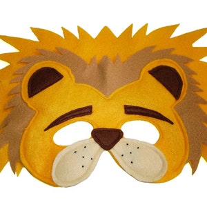 Children's TIGER Felt Safari Jungle Animal Mask - Etsy