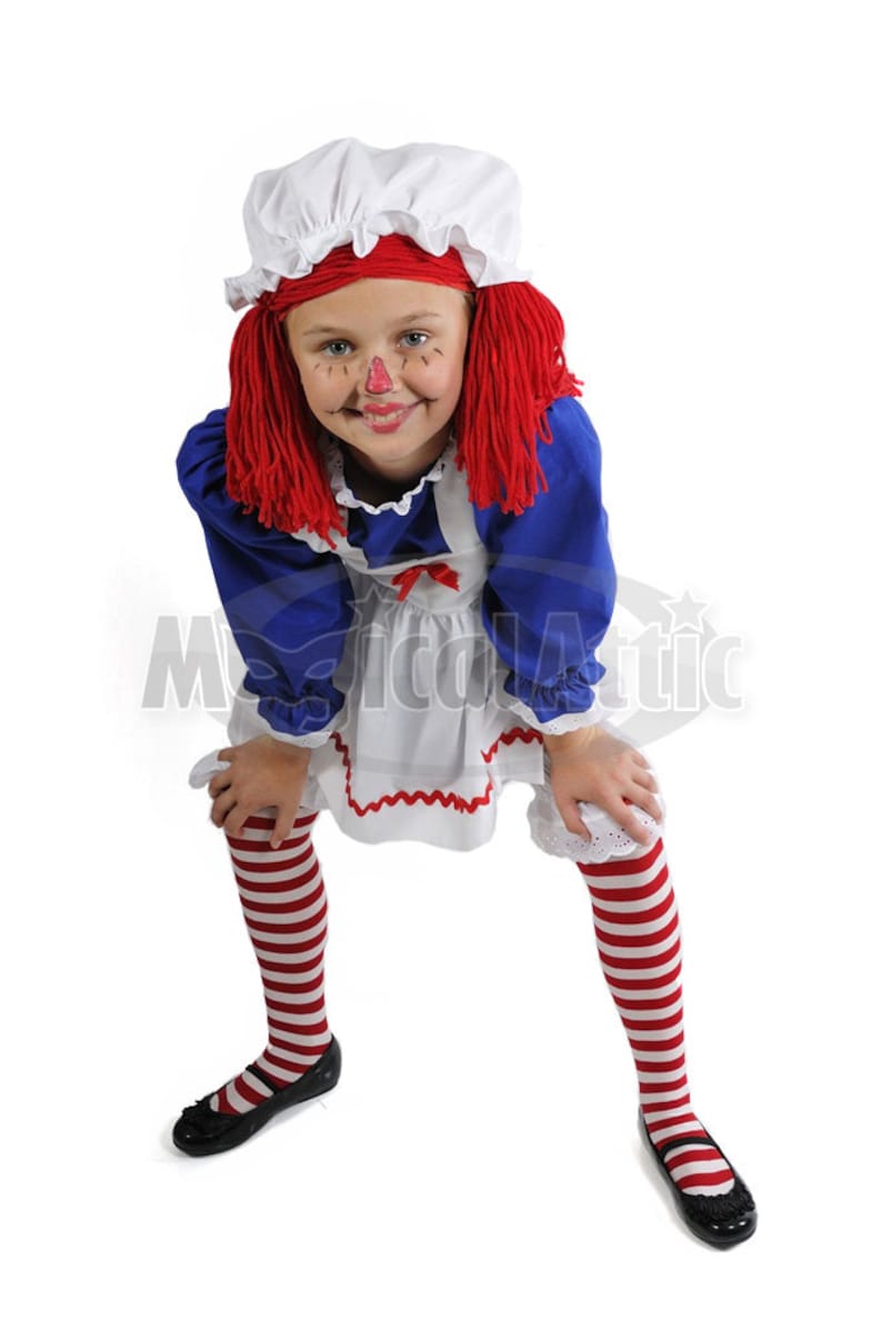 Custom Boutique RAGGEDY ANN Girl Size Costume Set image 0