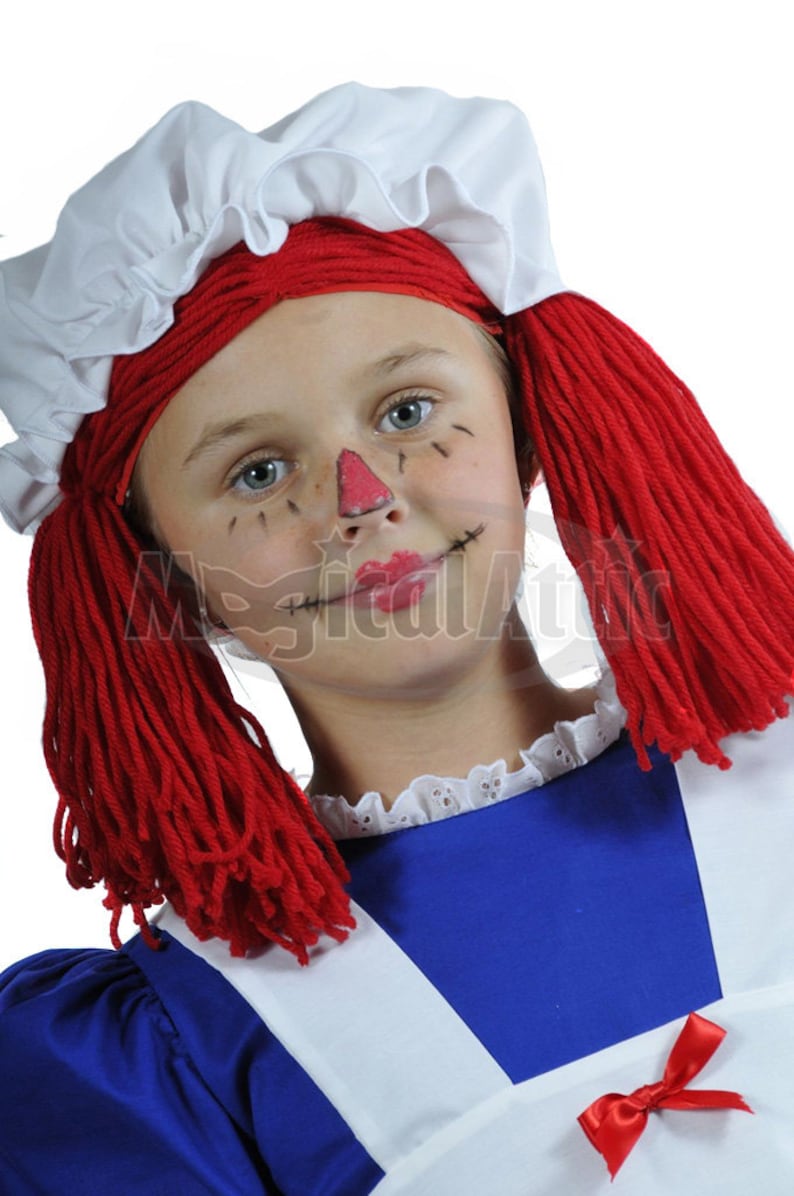 Custom Boutique RAGGEDY ANN Girl Size Costume Set image 3