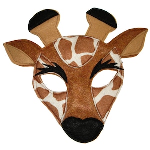 Children&#39;s Safari Animal GIRAFFE Felt Mask