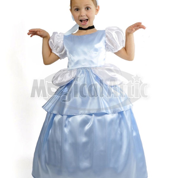 Custom Boutique Princess CINDERELLA Ball Gown Girls Size Costume Dress Set