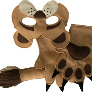 Children&#39;s Safari Animal LIONESS Felt Costume Set