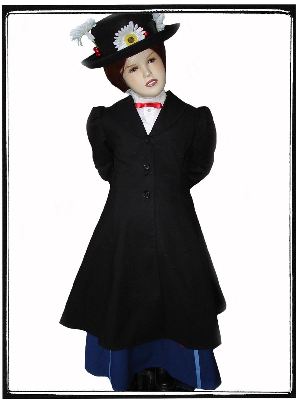 Custom Boutique Halloween MARY POPPINS Nanny Girls Size Costume