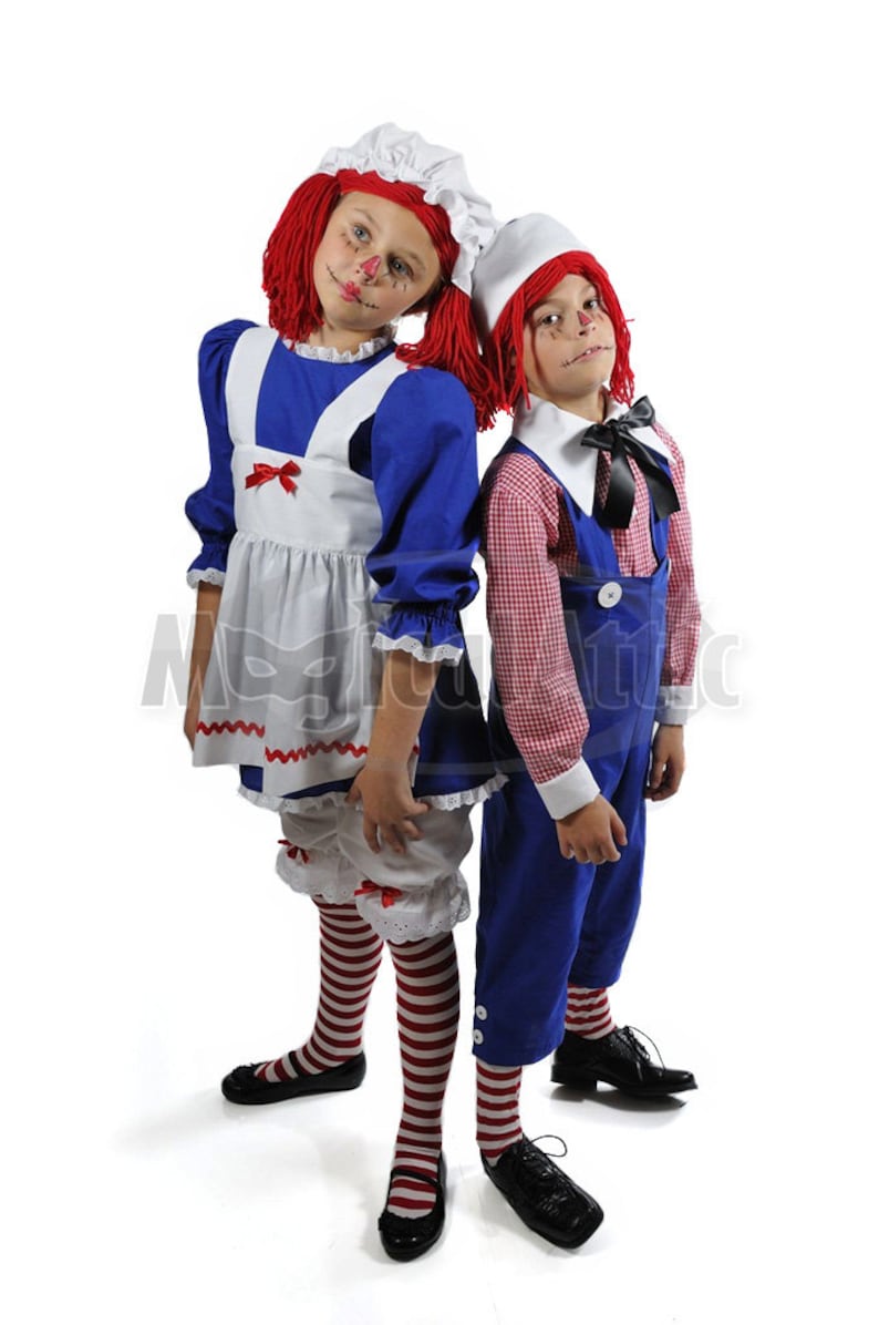 Custom Boutique RAGGEDY ANN Girl Size Costume Set image 4
