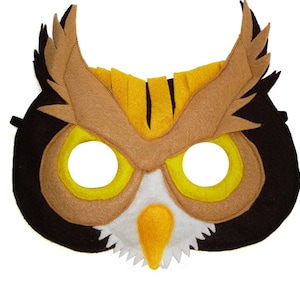 Children&#39;s Woodland Animal OWL Felt Mask
