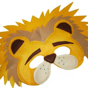 Children's Safari Animal LION Felt Mask - Etsy