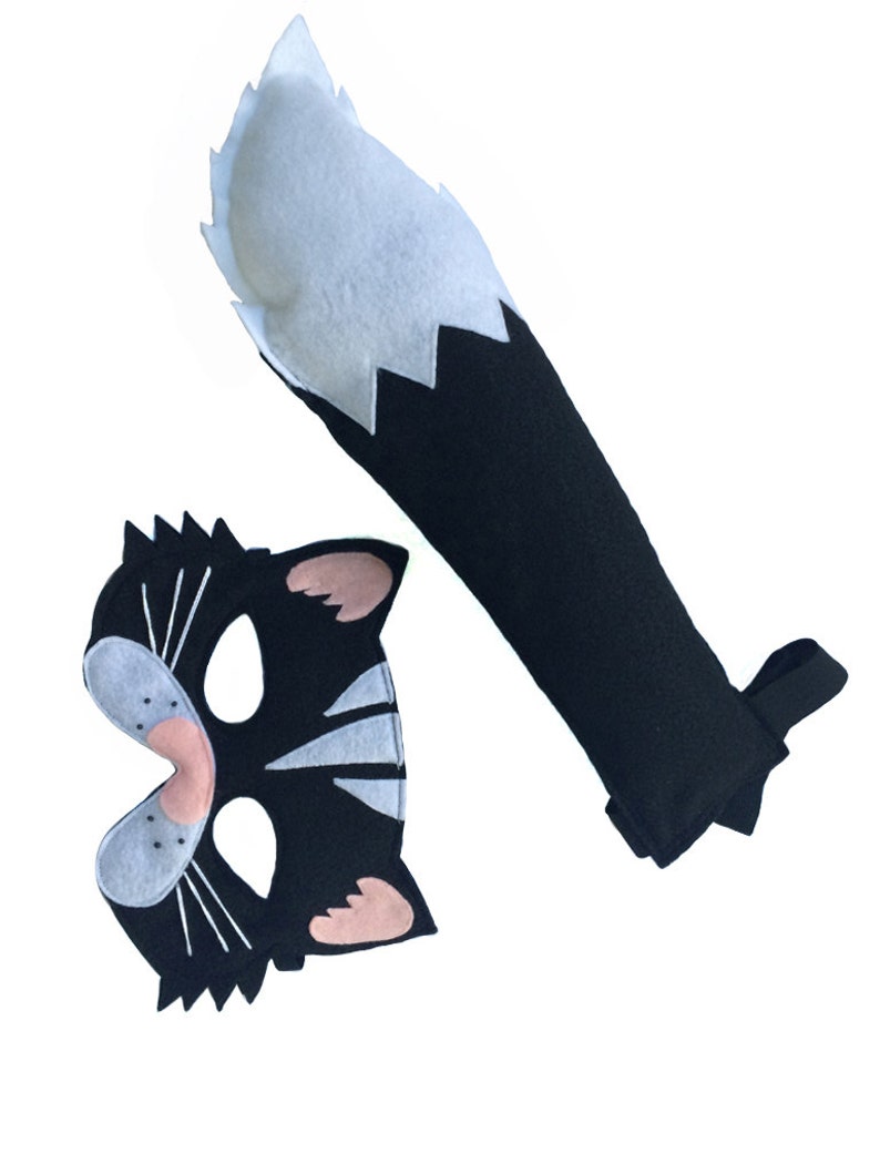 Felt CAT Animal Mask and Tail Set for Kids