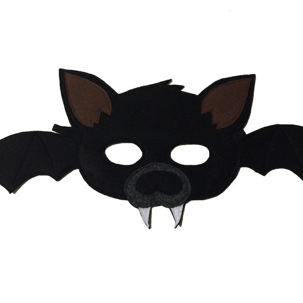 Children's Black BAT Animal Felt Mask