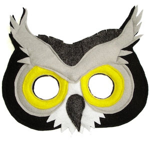 Children&#39;s Woodland Animal GREAT GREY OWL Felt Mask