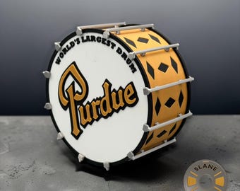 Officially Licensed Purdue University Small World's Largest Drum (Height 4 inches) - Fits in Medium Boilermaker Special Coal Car!