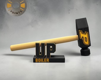 Officially Licensed Purdue Pete Small Hammer with BoilerUP Stand (10.5 length x 5.7 height x 1.3 depth inches)