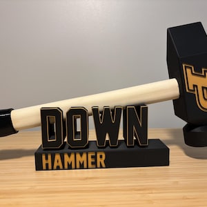 Officially Licensed Purdue Pete Medium Hammer with Hammer Down Stand (14.5 length x 9.0 height x 2.1 depth inches)