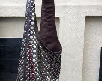 Studded Bag Dark Brown Size Medium