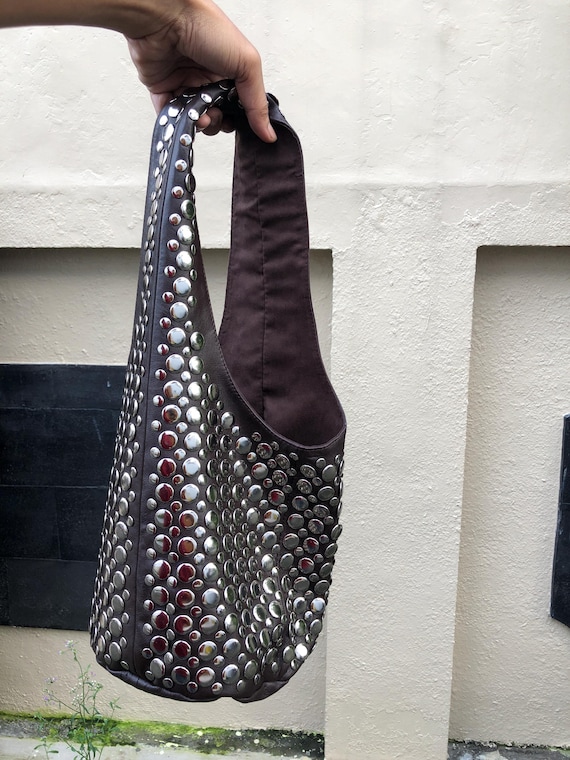 バッグ archive grunge studs shoulder bag brown archive grunge studs shoulder bag brown - メルカリ