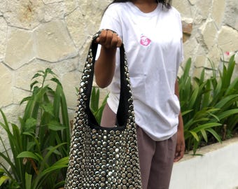 Studded Bag Black Size Large