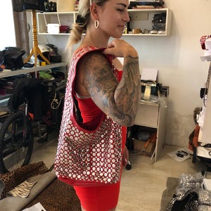 Studded Bag Red Size Large