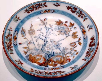 Original 1888 Petrus Regout Cedra Decor 32cm / 12.59-inches Vintage Plate - Rare Antique Dish