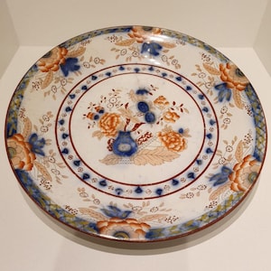 Rare 1898 Petrus Regout Persian Plate: 39cm Antique Dutch Porcelain Charger