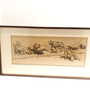 Early Days Original Boris O&#39;Klein Dogs of Paris – Vintage 1920s Signed Art Deco Prints