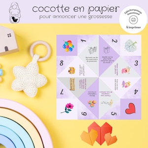 Pregnancy announcement, paper hen