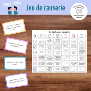 チャットゲーム：印刷可能な会話カード