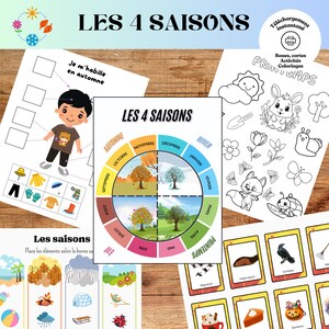 Les saisons: roues, cartes et activités