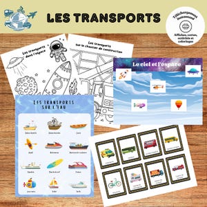 Les transports: affiches, cartes, coloriage, activités