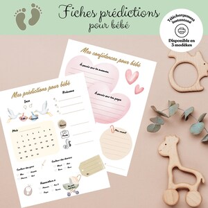 Prédictions naissance bébé et confidences, jeu shower