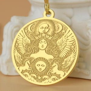 Nyx Göttin Sterlingsilber Anhänger: Griechische Mythologie Halskette