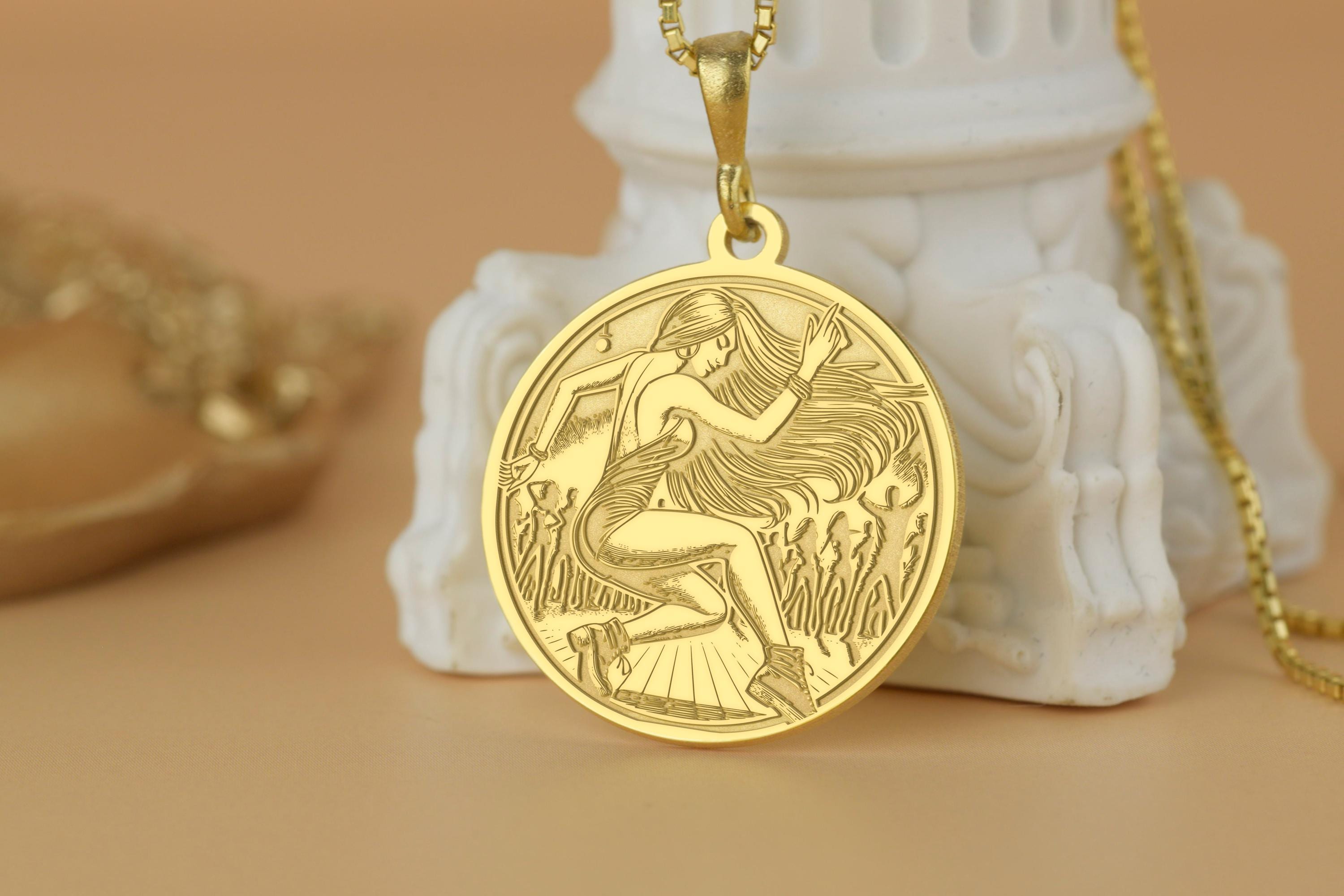 Tänzerin Anhänger • 925 Sterling Silber | 10k 14k Solid Gold • Rhodium, Gold Rosévergoldet Geschenk