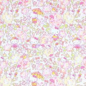 Hello Kitty Fabric Kitten Fabric 100% Cotton Cartoon Fabric By The Half Yard