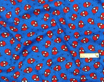 Spider-Man Fabric 100% Cotton Cartoon Fabric By The Half Yard