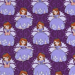 Disney Princess Fabric 100% Cotton Cartoon Fabric By The Half Yard