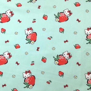 Hello Kitty Fabric Kitten Fabric 100% Cotton Cartoon Fabric By The Half Yard