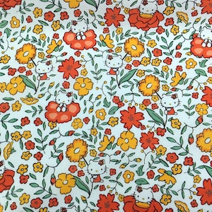 Hello Kitty Fabric Kitten Fabric 100% Cotton Cartoon Fabric By The Half Yard