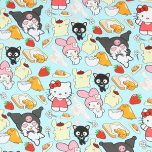 Sanrio Fabric Hello Kitty Fabric Kitten Fabric 100% Cotton Cartoon Fabric By The Half Yard