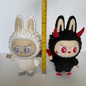 3D Printed Labubu Figure – Custom Art Toy, Kawaii Devil Bunny, Spooky