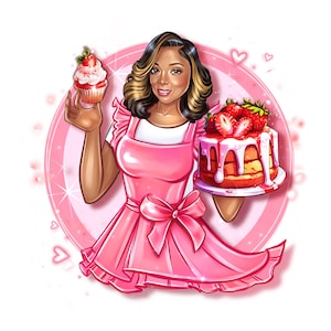 Logotipo de panadería de dibujos animados para empresas, logotipo de tienda de dulces, logotipo de postres, logotipo de pastelería, logotipo de galletas lindas, logotipo de dibujos animados personalizado, logotipo de avatar