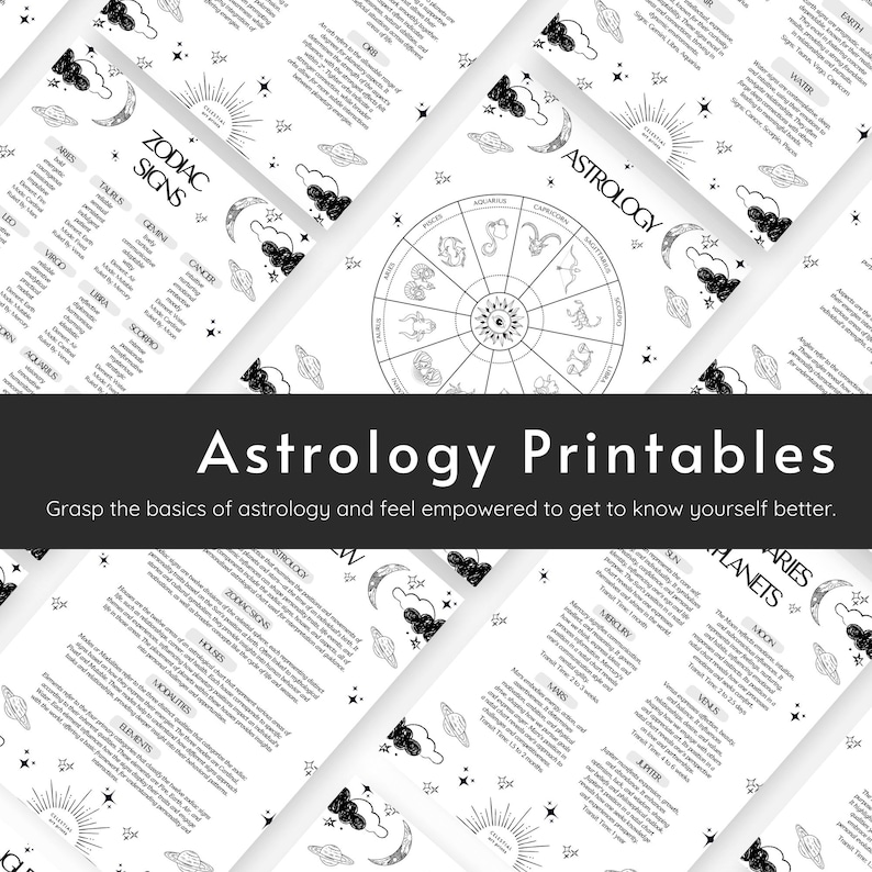 Astrology Basics Printable Pages: Beginner's Guide (PDF) - Etsy