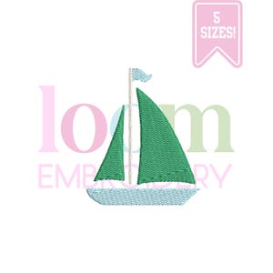 Sailboat, 5 Sizes, Digital Embroidery Design