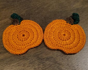 Crochet Pumpkin Coasters